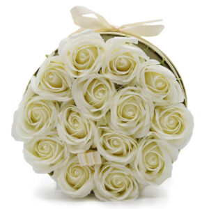 14 White Soap Roses