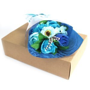 Blue Soap Gift Box With Roses