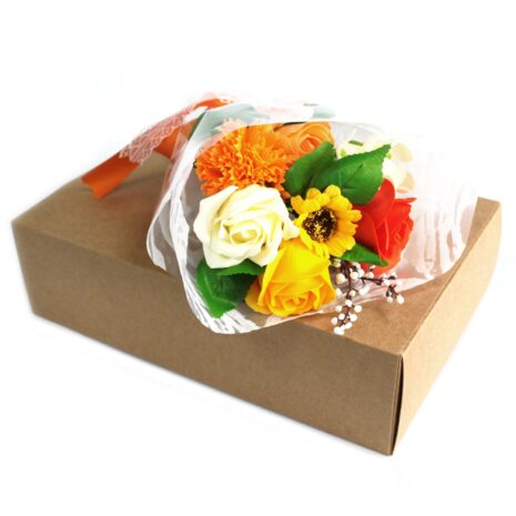 Orange Soap Gift Box With Roses