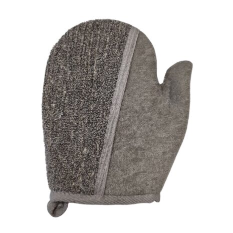 Bamboo & Linen Bath Glove  - Charcoal