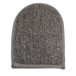 Bamboo & Linen Bath Mitt  - Charcoal