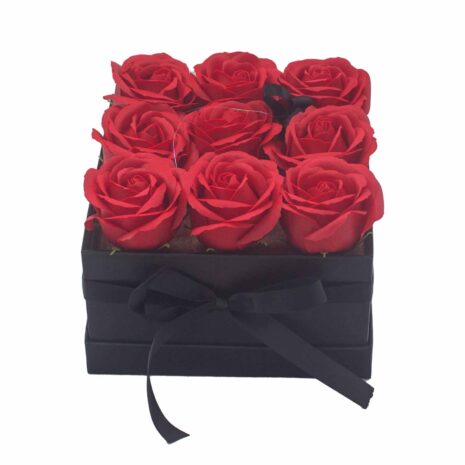 Wedding Gift: 9 Red Soap Roses