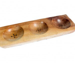 Three Bay Mahogany Soap Dish Holder