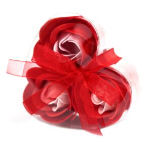 3 Red Soap Roses