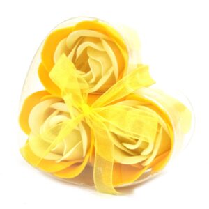 3 Yellow Soap Roses