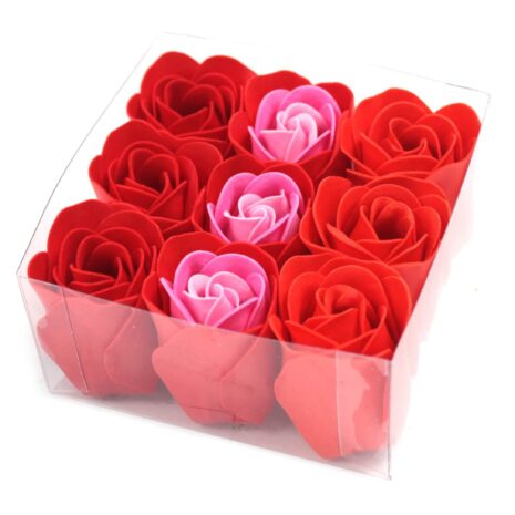 9 Red Roses Soap Flower Gift Box