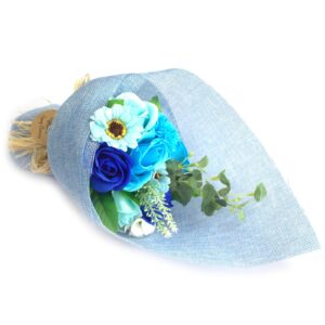 Blue Soap Flower Bouquet-2