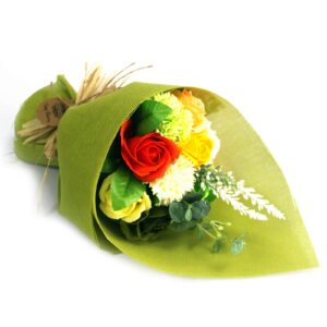 Green Yellow Soap Flower Bouquet-2