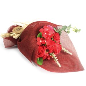 Red Soap Flower Bouquet-2