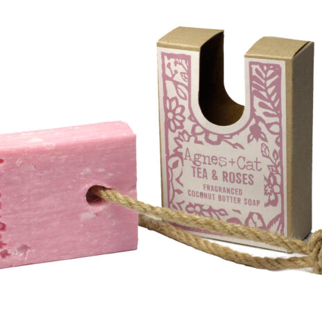 tea & roses vegan soap on a rope-3