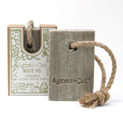 white fig vegan soap on a rope-3